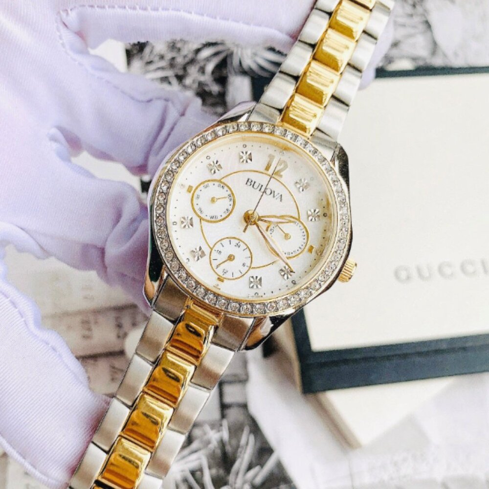 Bulova Two Tone Dial Tone Women's Diamond Watch